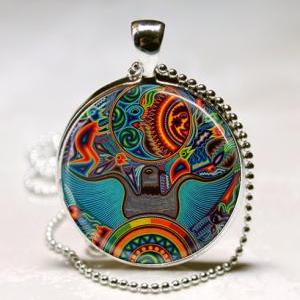 Mexican Art Glass Pendant,art Deco Pendant, Art..